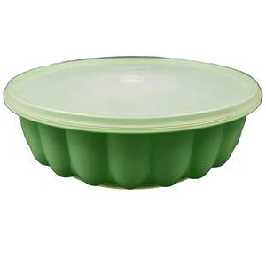 Vintage Tupperware Jello Mold Ice Ring with Lid Mint Green 3PC 1202 1201 1203